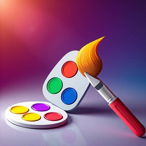 Ic√¥ne repr√©sentant le design graphique : une palette de couleurs et un pinceau.
