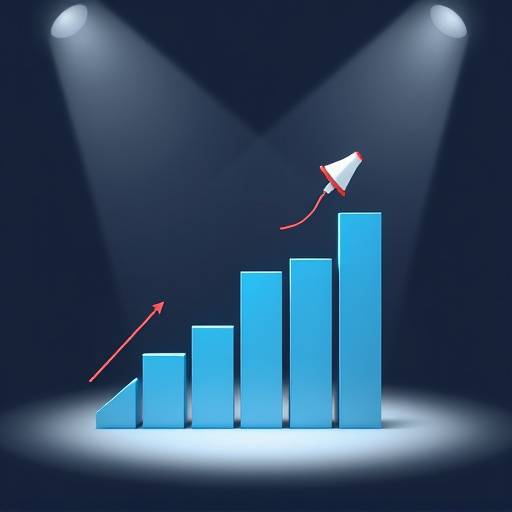 Ic√¥ne repr√©sentant le marketing digital : un graphique ascendant avec un m√©gaphone.