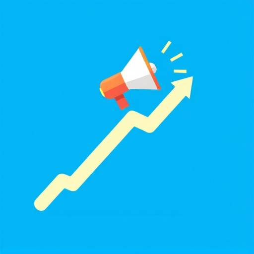 Ic√¥ne repr√©sentant le marketing digital : un graphique ascendant avec un m√©gaphone.